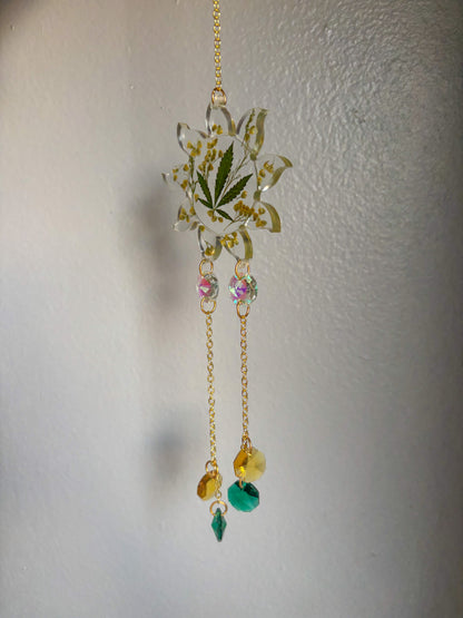 Hemp Leaf Sun Catcher