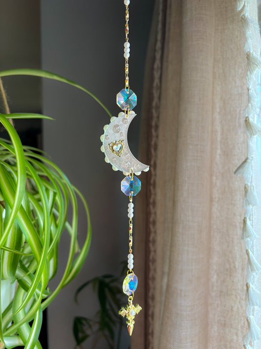 Crescent & Cross Sun Catcher