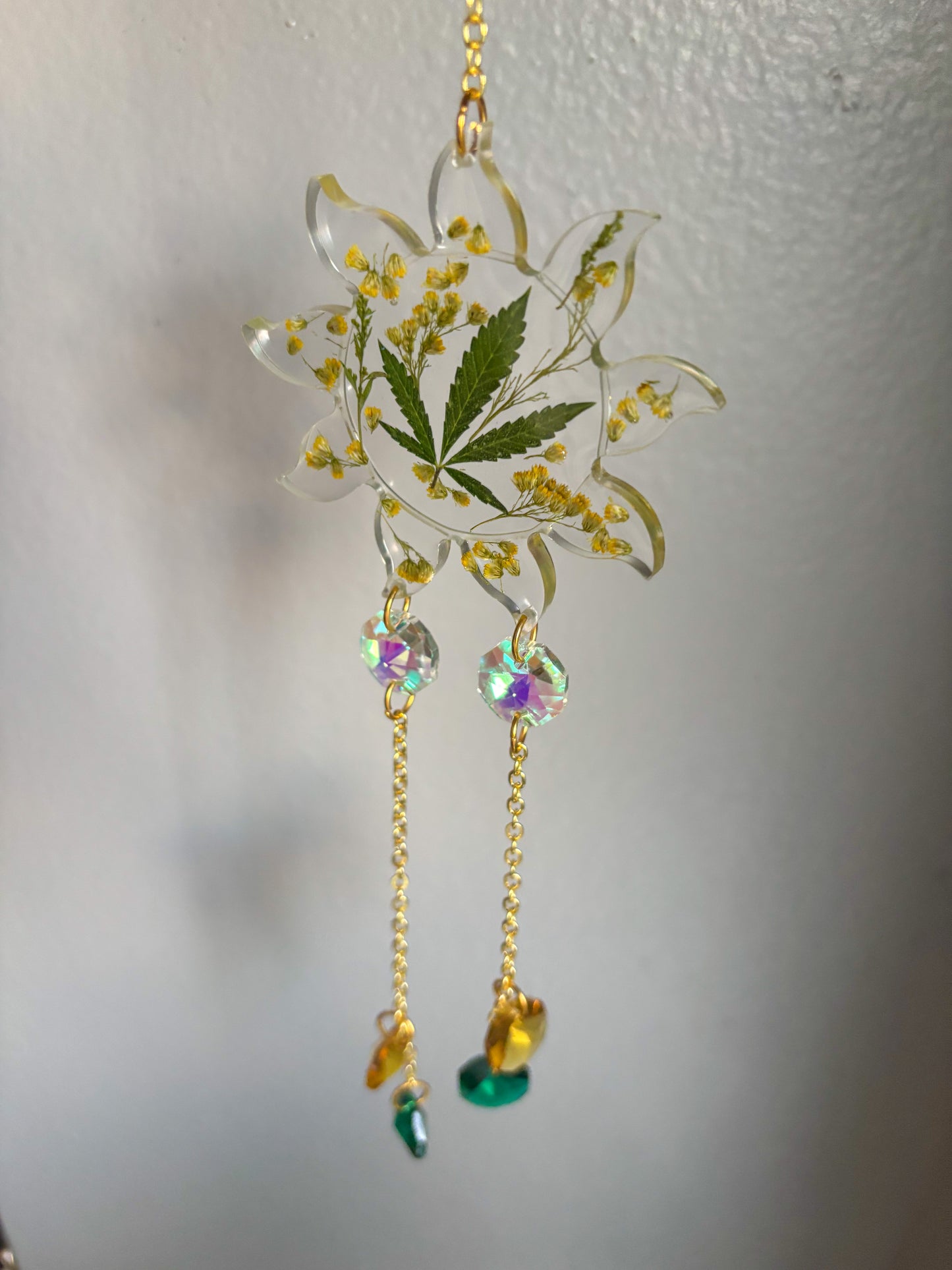 Hemp Leaf Sun Catcher