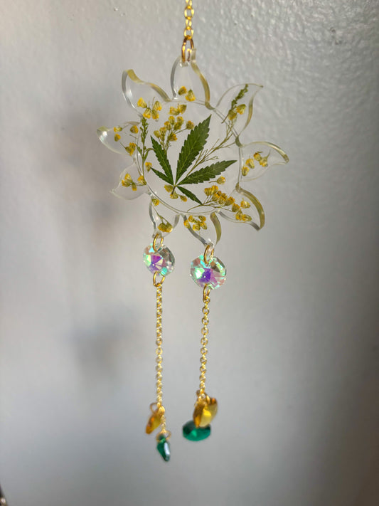 Hemp Leaf Sun Catcher