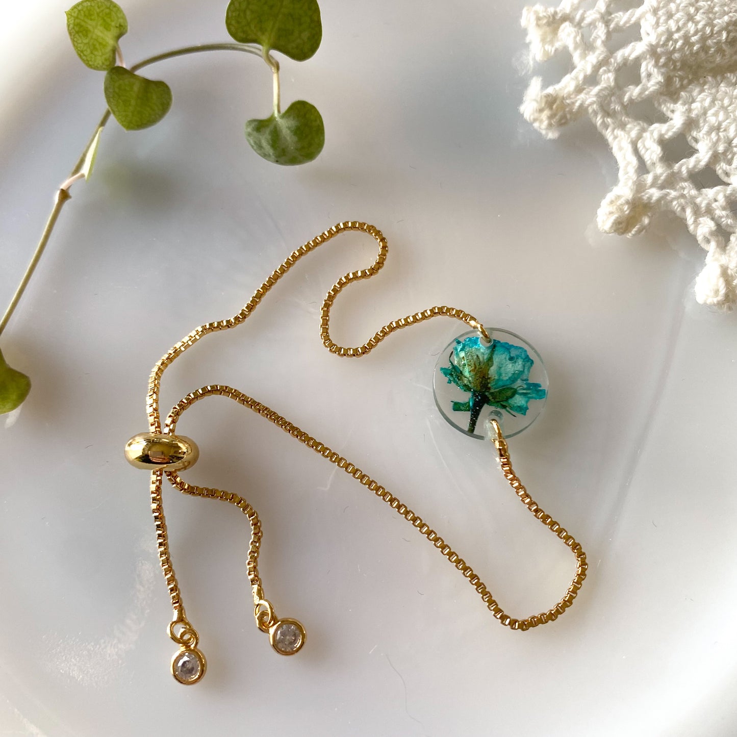 Blue Rosebud Bracelet