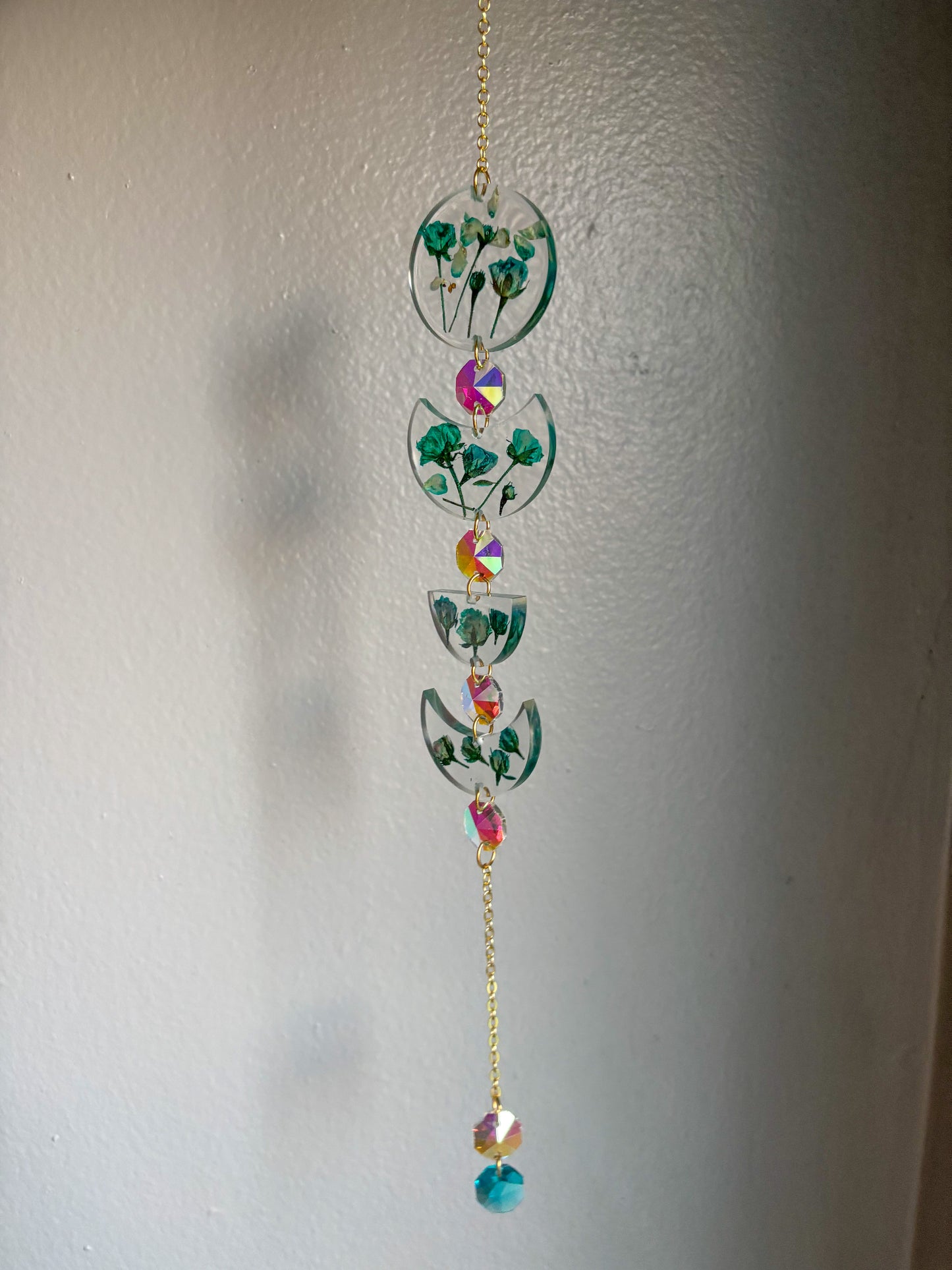 Blue Rosebud Sun Catcher