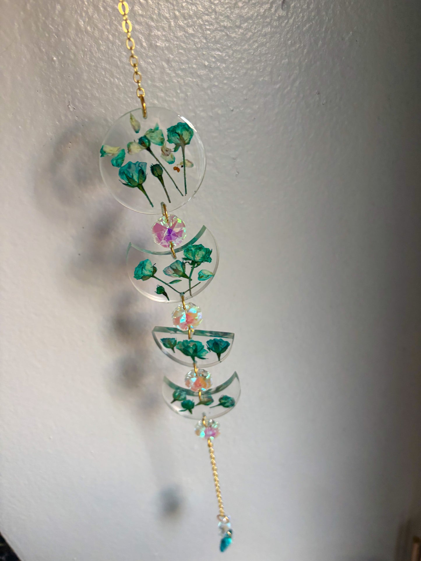 Blue Rosebud Sun Catcher
